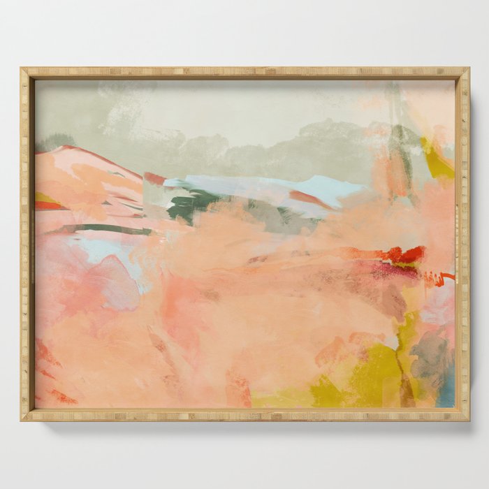 spring sky over tuscany Serving Tray Gallery Image 1