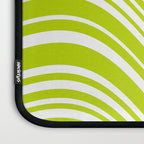 Wavy Stripes XXXVIII - Y2K Lime Green Laptop Sleeve Gallery Image 3