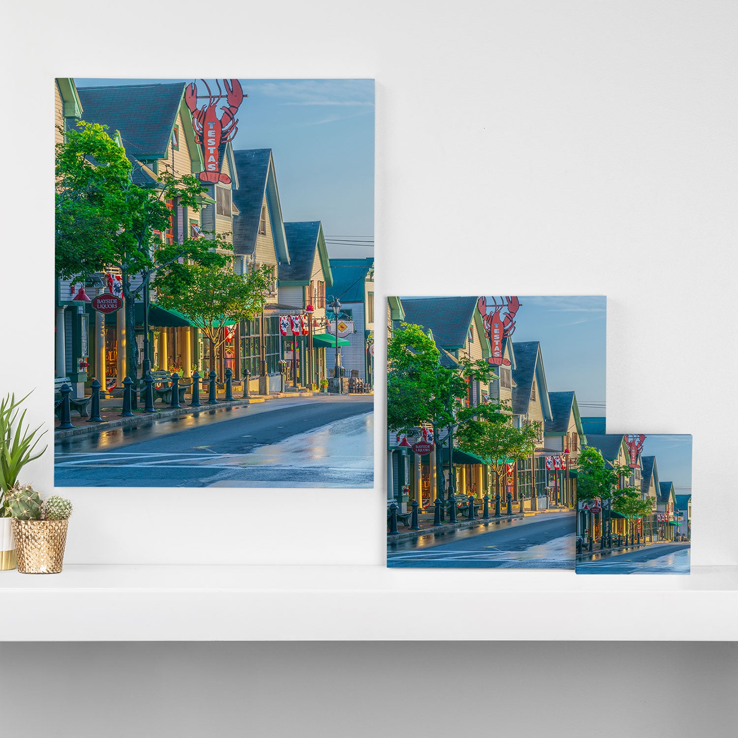Bar Harbor Maine Main Street Dawn Print Canvas Print Gallery Image 3