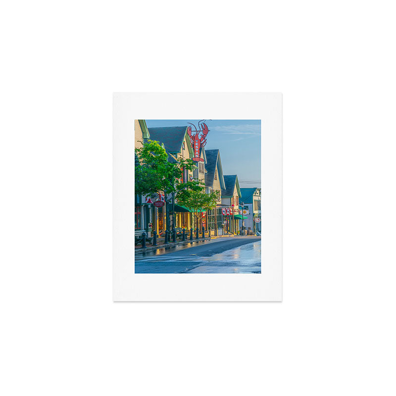 Bar Harbor Maine Main Street Dawn Print Art Print Gallery Image 1