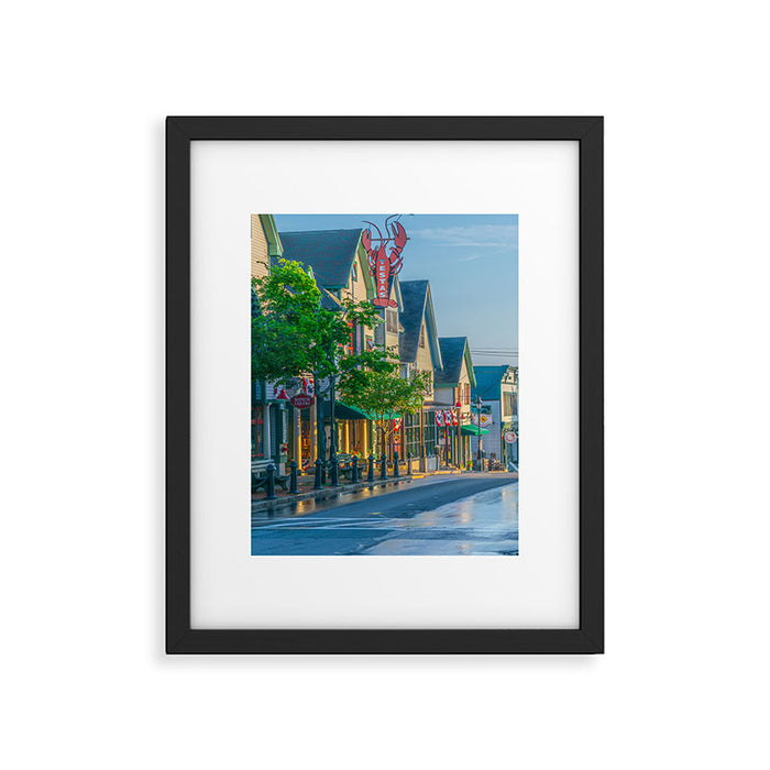 Bar Harbor Maine Main Street Dawn Print Framed Art Print Gallery Image 1