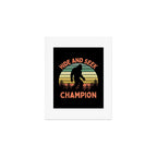 Bigfoot Hide And Seek Champion Funny Sasquatch Vintage Sunset Art Print Gallery Image 1