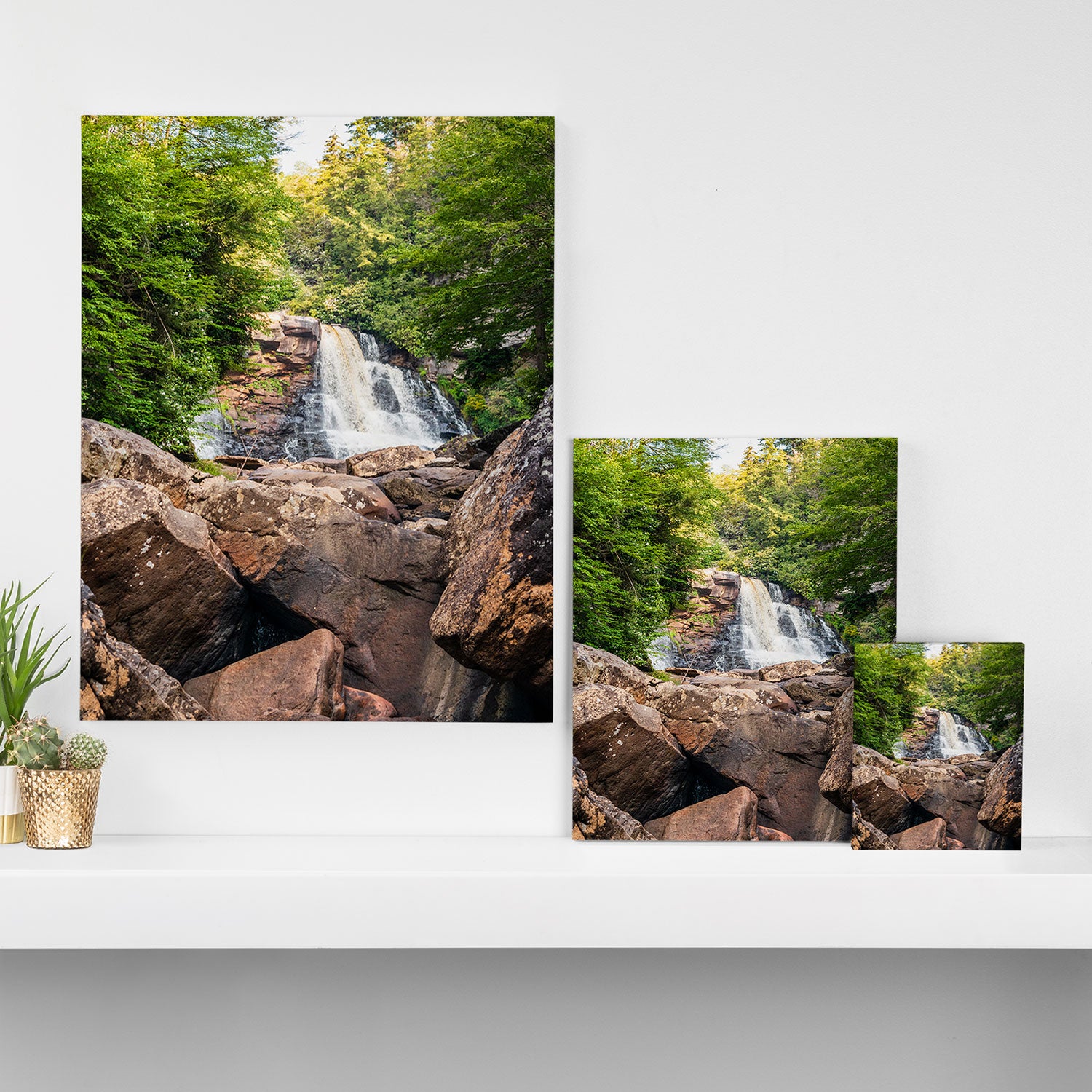 Blackwater Falls State Park West Virginia Waterfall River Canyon Landscape Photography Canvas Print Gallery Image 3