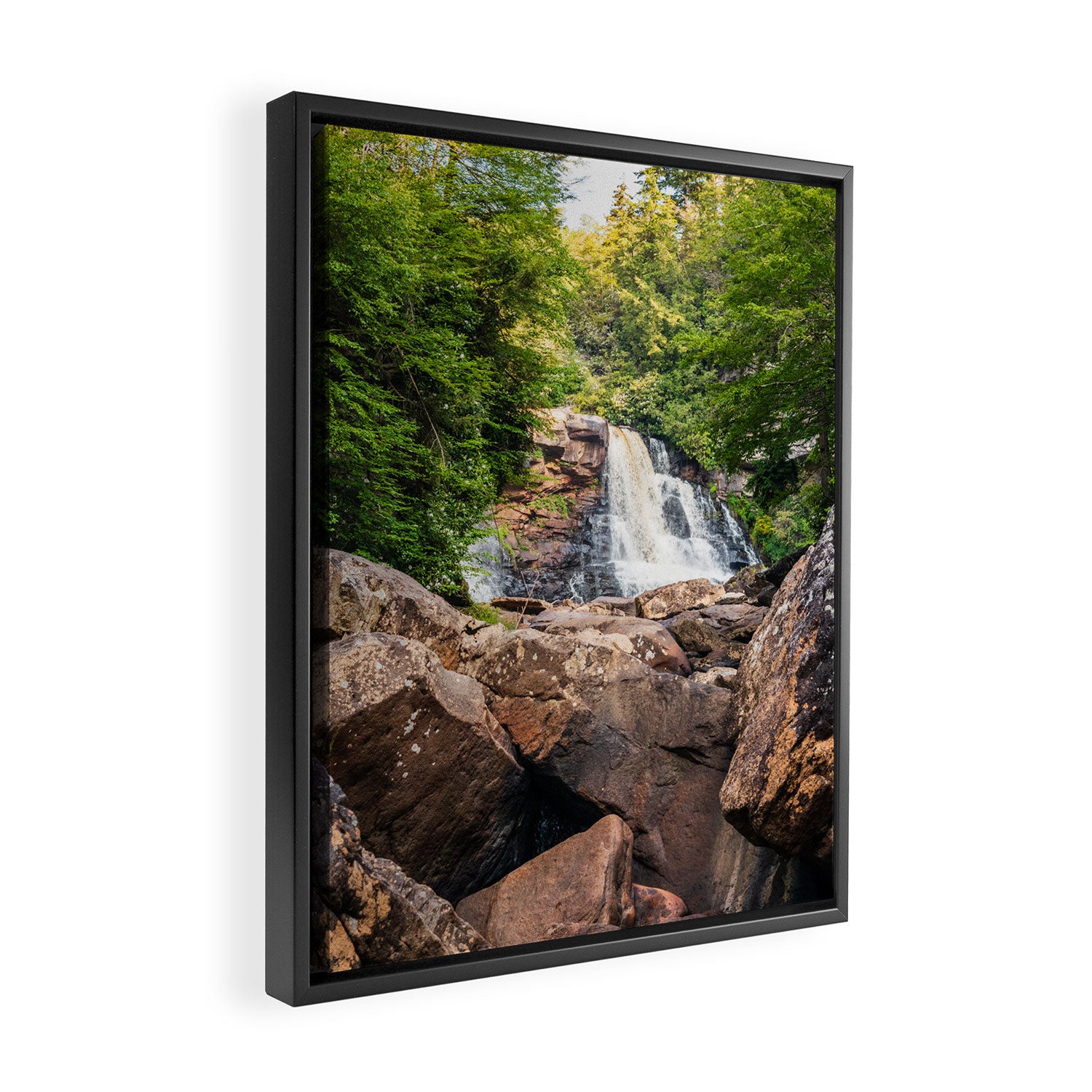 Blackwater Falls State Park West Virginia Waterfall River Canyon Landscape Photography Framed Canvas Print Gallery Image 2