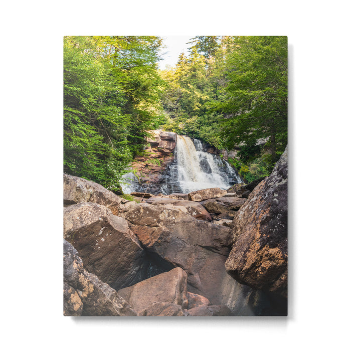Blackwater Falls State Park West Virginia Waterfall River Canyon Landscape Photography Metal Print Gallery Image 1