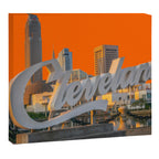 Cleveland Ohio City Skyline Home Fan OH Print Canvas Print Gallery Image 3