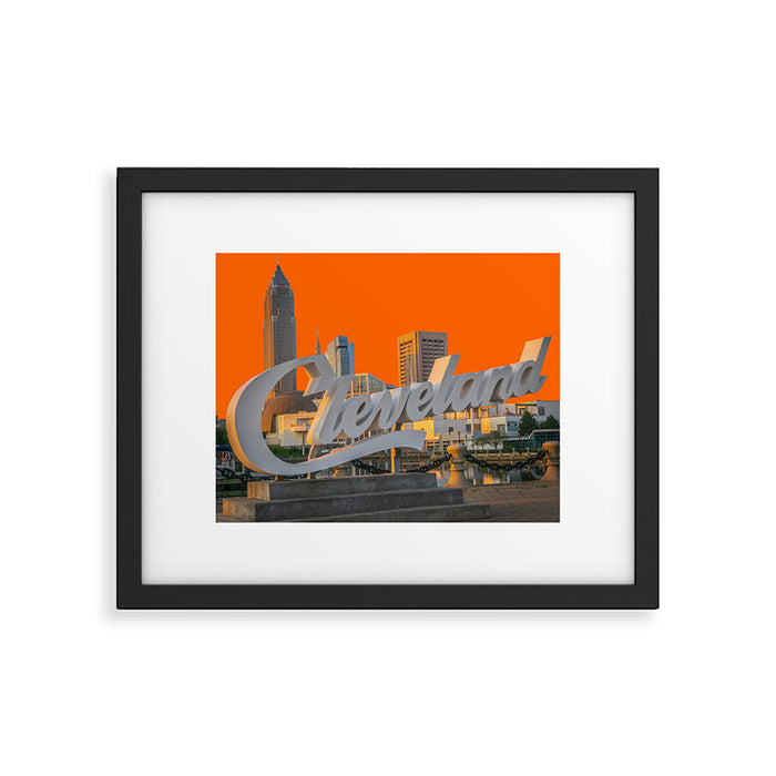 Cleveland Ohio City Skyline Home Fan OH Print Framed Art Print Gallery Image 1