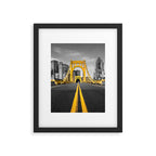 Pittsburgh Pennsylvania Steel City Skyline Bridge Black And White Photography Print Framed Art Print Gallery Image 4