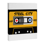 Pittsburgh Steel City 412 Vintage Music Cassette Tape Canvas Print Gallery Image 3