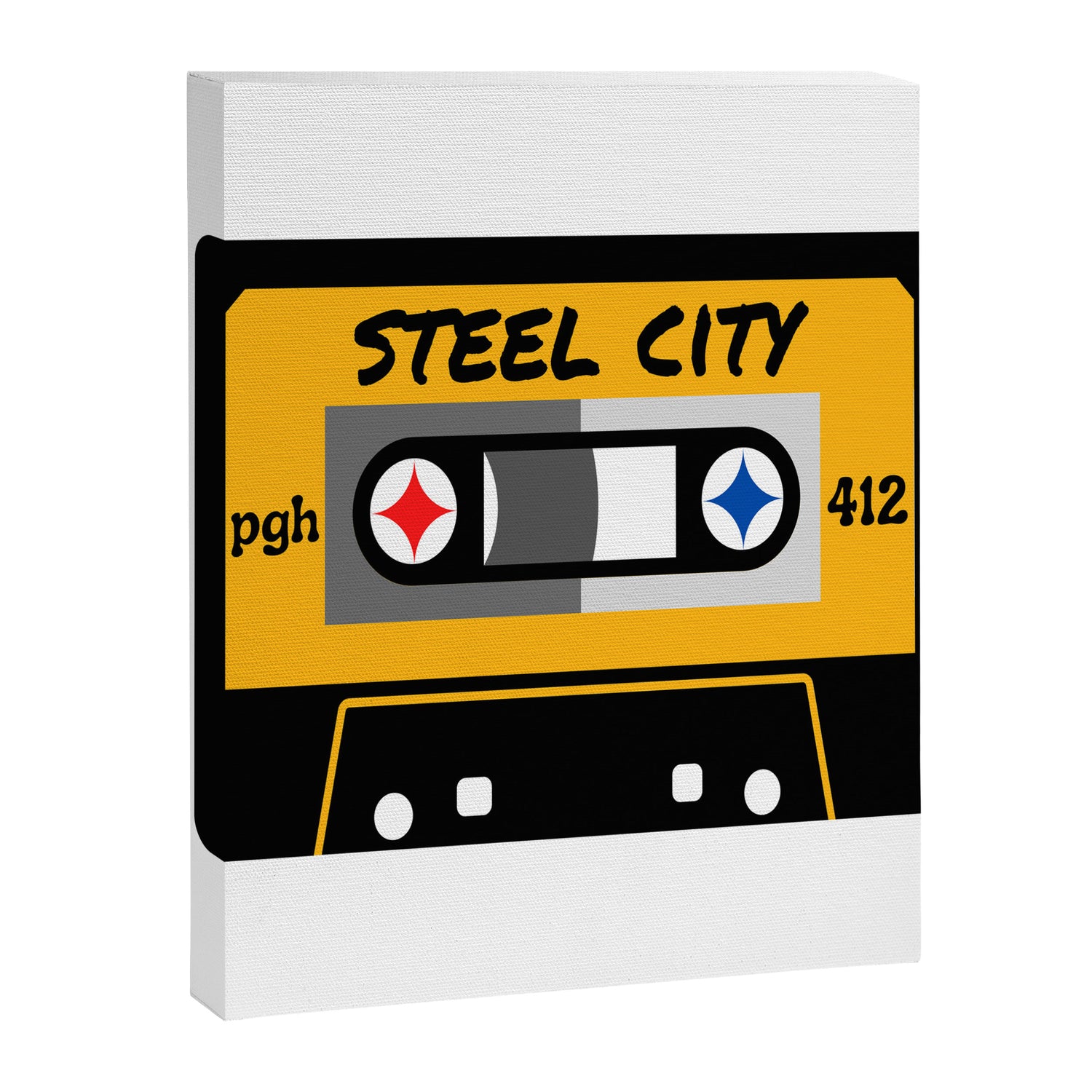 Pittsburgh Steel City 412 Vintage Music Cassette Tape Canvas Print Gallery Image 3