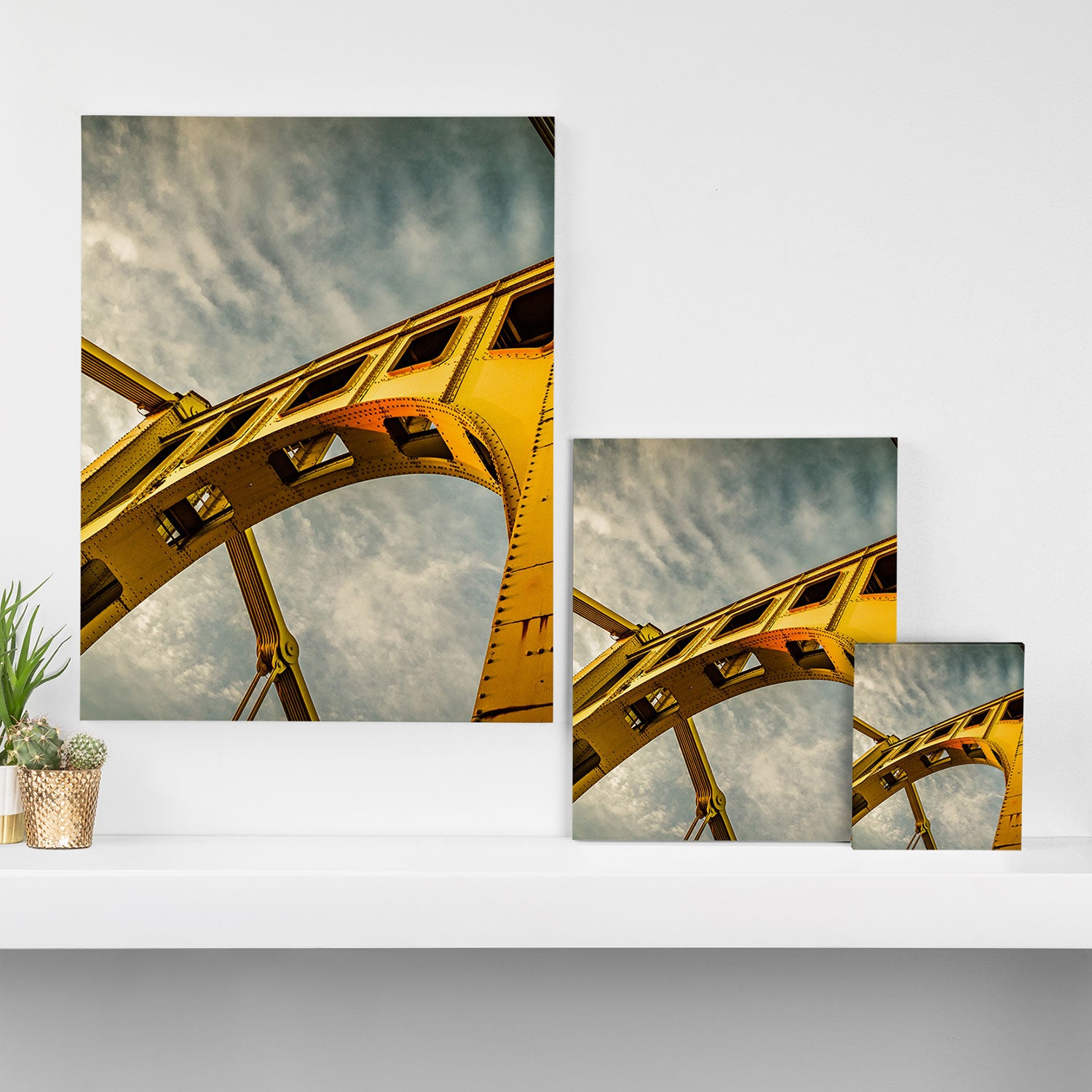 Pittsburgh Steel City Bridge Detail Print Canvas Print Gallery Image 3