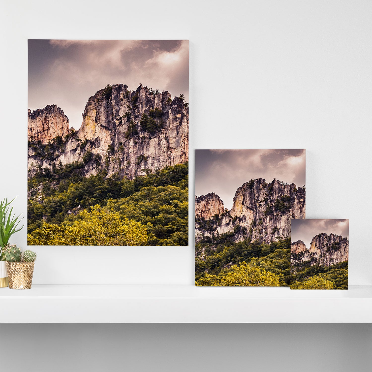 Seneca Rocks State Park West Virginia Landscape Mountains Stormy Canvas Print Gallery Image 3