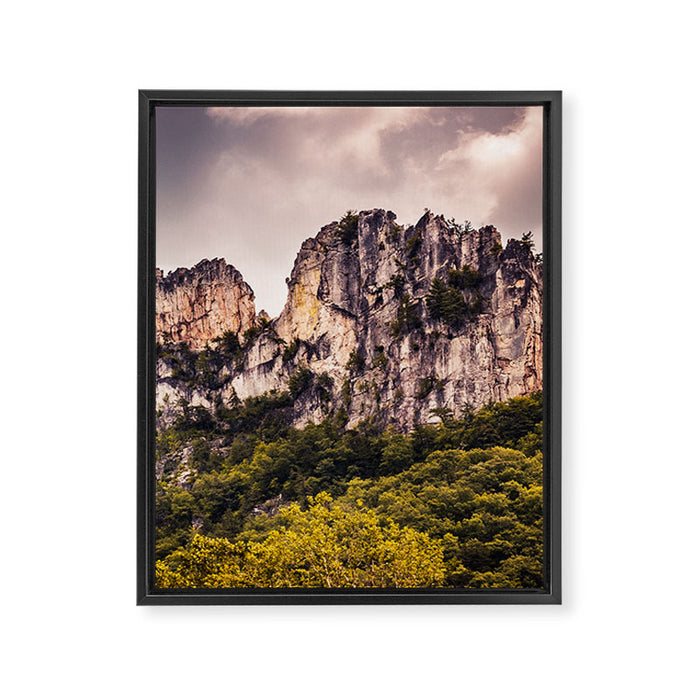 Seneca Rocks State Park West Virginia Landscape Mountains Stormy Framed Canvas Print Gallery Image 1