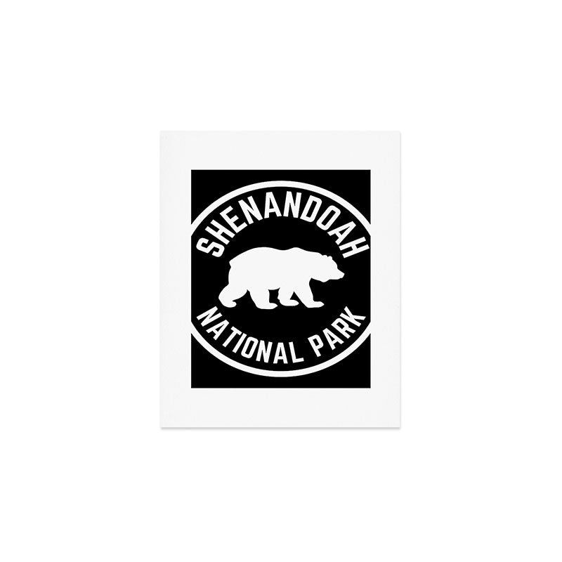 Shenandoah National Park Virginia Nature Black Bear Vintage Travel Art Print Gallery Image 1