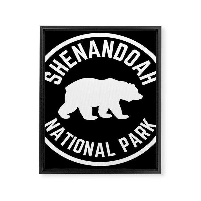 Shenandoah National Park Virginia Nature Black Bear Vintage Travel Framed Canvas Print Gallery Image 1