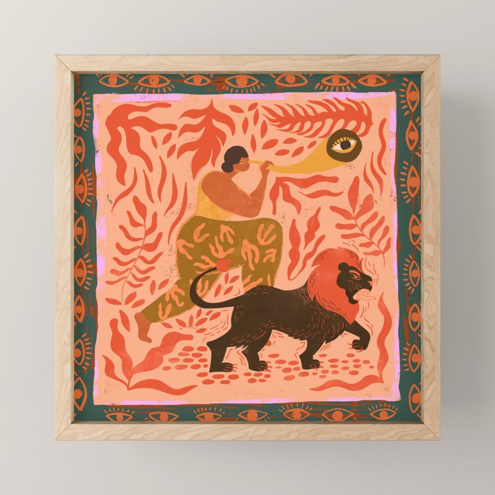 Woman with Vision Mini Art Print Gallery Image 1