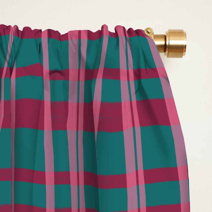 Classic Winter Plaid Flannel Window Curtain Gallery Image 2