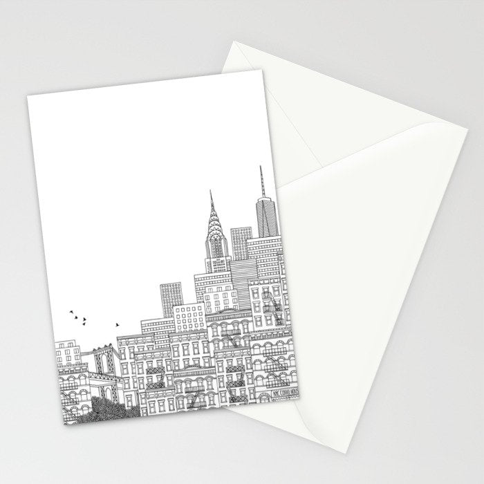 New York Hand Drawn Illustration Stationery Card Gallery Image 2