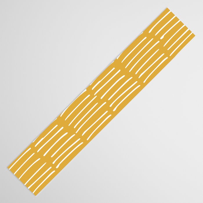 Yellow Abstract Line Art Table Runner Gallery Image 3