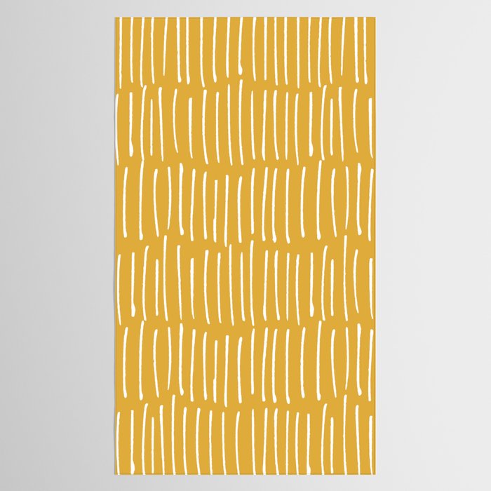 Yellow Abstract Line Art Tablecloth Gallery Image 2