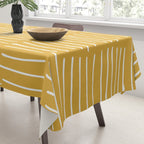 Yellow Abstract Line Art Tablecloth Gallery Image 3