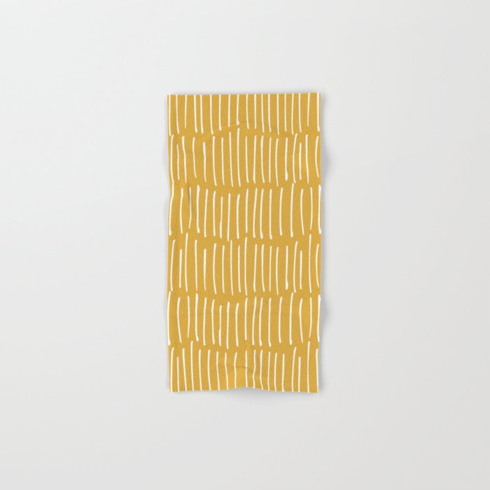 Yellow Abstract Line Art Bath Towel Gallery Image 1