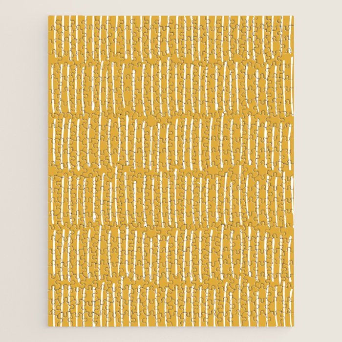 Yellow Abstract Line Art Jigsaw Puzzle Gallery Image 1