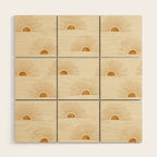 Sunrise - Desert Gold and Cream Wood Wall Art Gallery Image 1