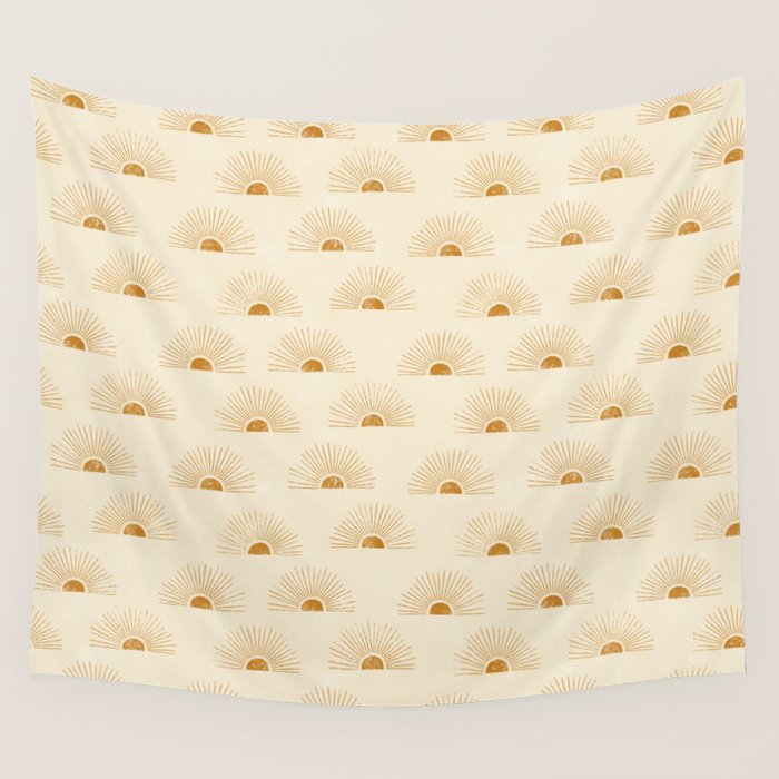 Sunrise - Desert Gold and Cream Wall Tapestry Gallery Image 4