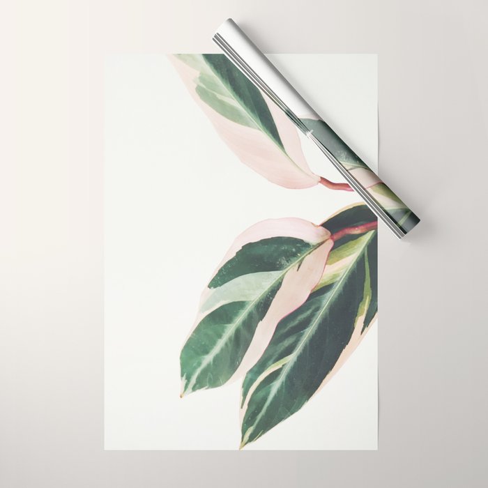 Pink Leaves III Wrapping Paper Gallery Image 1