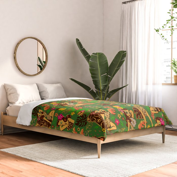 Tiki Temptress on Green Comforter Gallery Image 2
