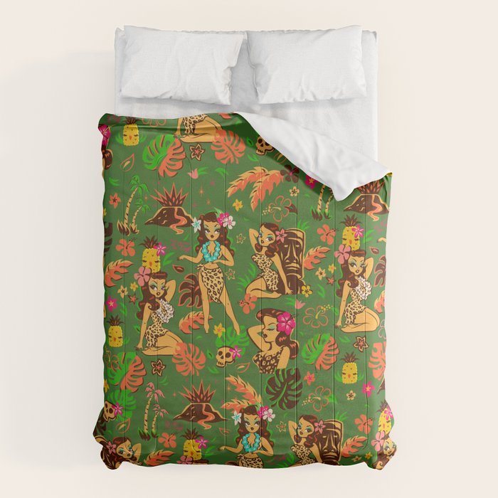 Tiki Temptress on Green Comforter Gallery Image 6