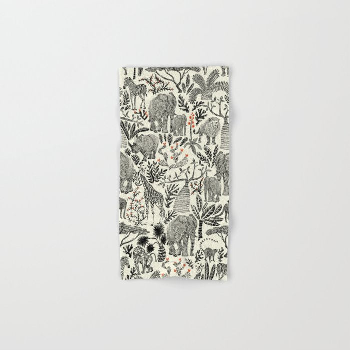 Wildlife Safari black ´n white Bath Towel Gallery Image 1