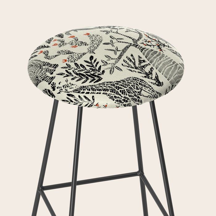 Wildlife Safari black ´n white Stool Gallery Image 2