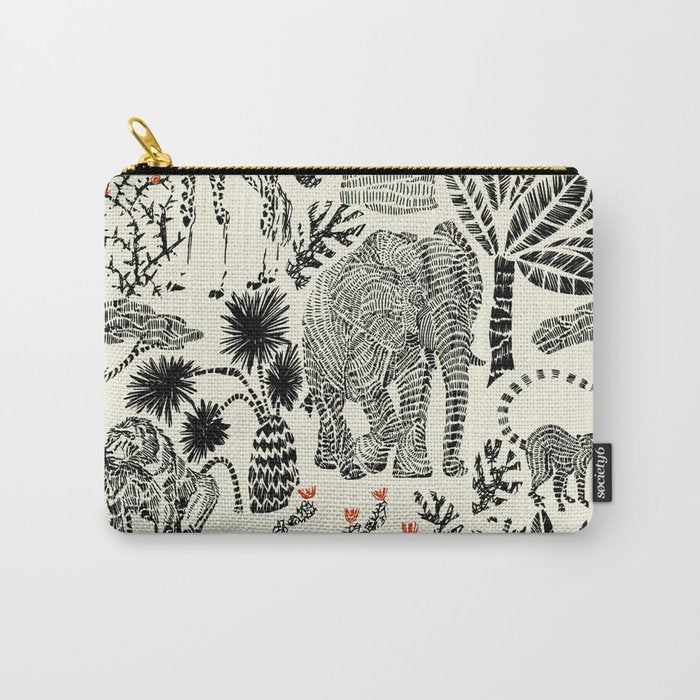 Wildlife Safari black ´n white Carry All Pouch Gallery Image 1