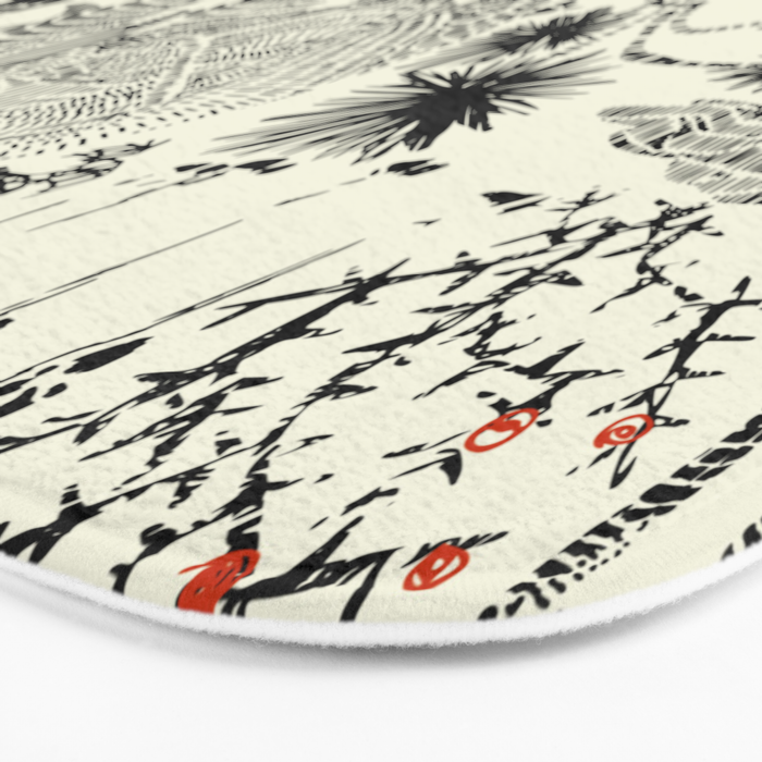 Wildlife Safari black ´n white Bath Mat Gallery Image 3