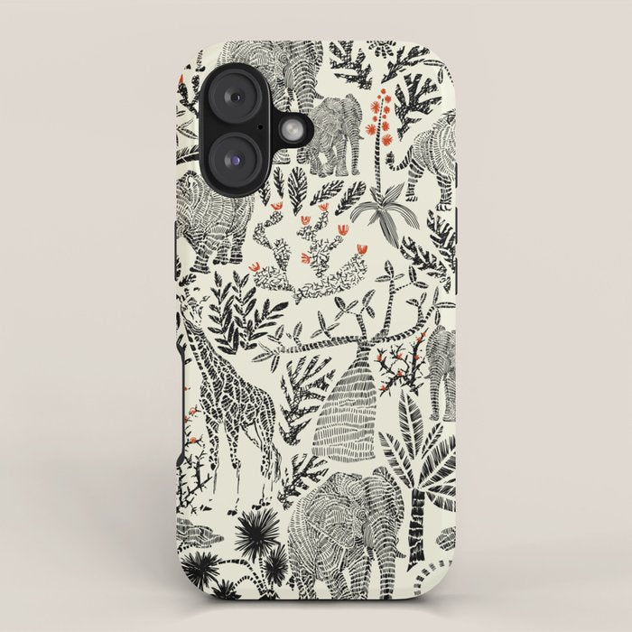 Wildlife Safari black ´n white iPhone Case Gallery Image 1
