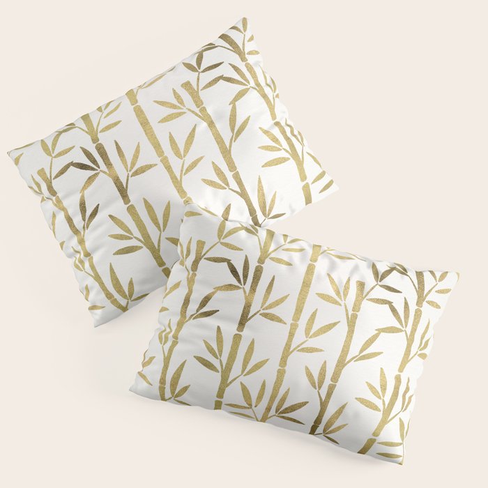 Bamboo Stems â Gold Palette Pillow Sham Gallery Image 3