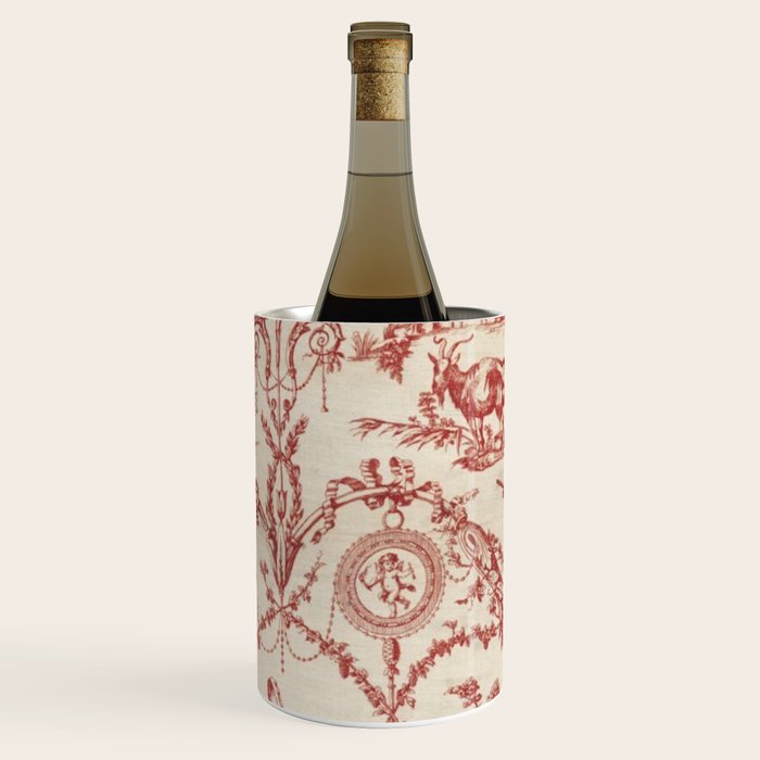 Antique 1900 Neoclassical Romantic Pastoral Toile de Jouy Wine Chiller Gallery Image 2