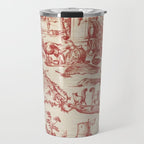 Antique 1900 Neoclassical Romantic Pastoral Toile de Jouy Travel Mug Gallery Image 1