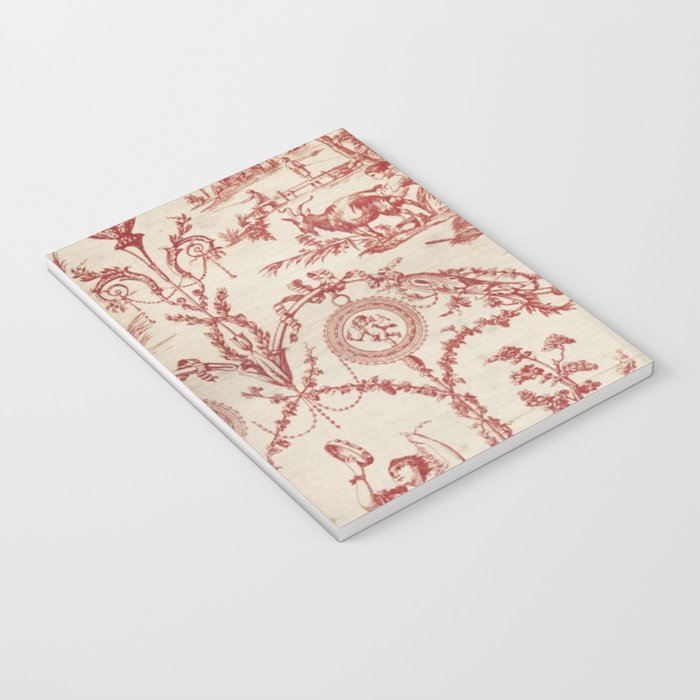 Antique 1900 Neoclassical Romantic Pastoral Toile de Jouy Notebook Gallery Image 3