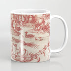 Antique 1900 Neoclassical Romantic Pastoral Toile de Jouy Coffee Mug Gallery Image 1