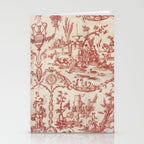 Antique 1900 Neoclassical Romantic Pastoral Toile de Jouy Stationery Card Gallery Image 2