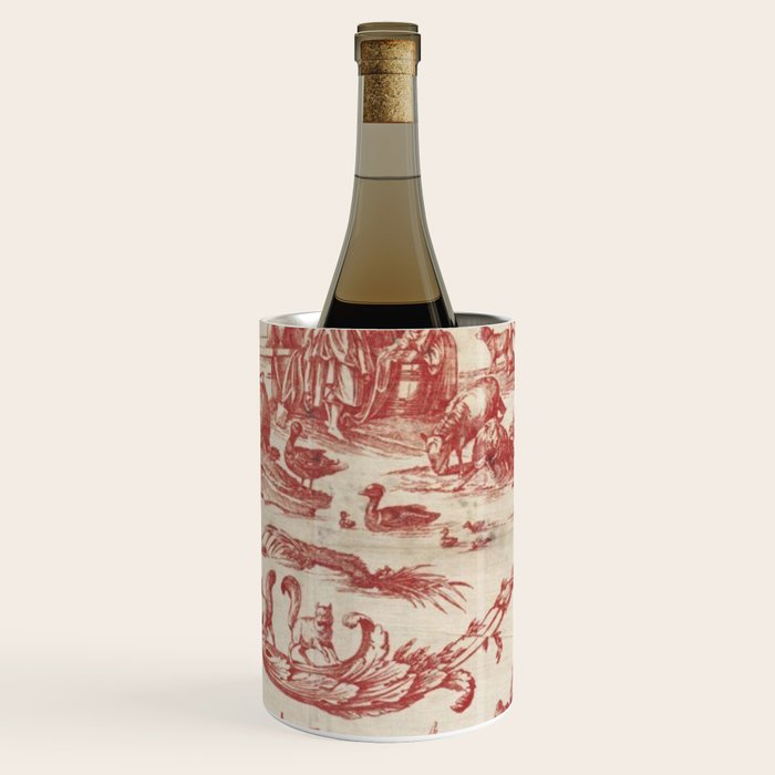 Antique 1900 Neoclassical Romantic Pastoral Toile de Jouy Wine Chiller Gallery Image 3