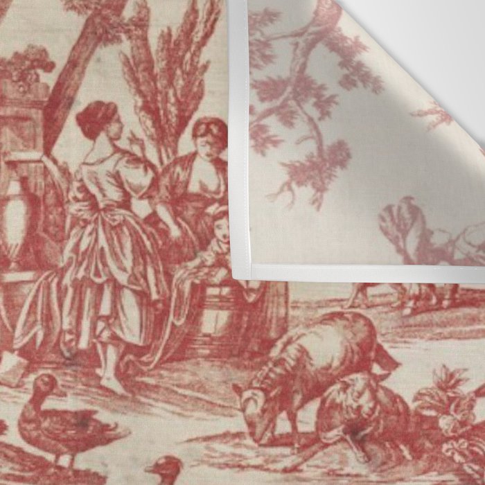 Antique 1900 Neoclassical Romantic Pastoral Toile de Jouy Wall Tapestry Gallery Image 3