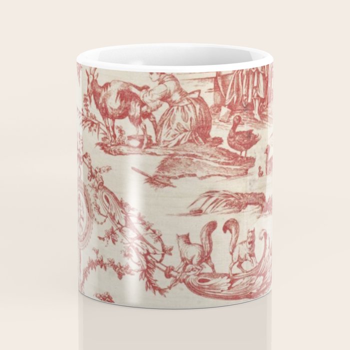 Antique 1900 Neoclassical Romantic Pastoral Toile de Jouy Coffee Mug Gallery Image 4