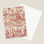 Antique 1900 Neoclassical Romantic Pastoral Toile de Jouy Stationery Card Gallery Image 2