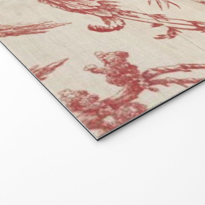 Antique 1900 Neoclassical Romantic Pastoral Toile de Jouy Welcome Mat Gallery Image 2