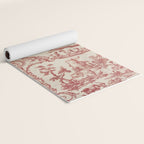 Antique 1900 Neoclassical Romantic Pastoral Toile de Jouy Yoga Mat Gallery Image 2