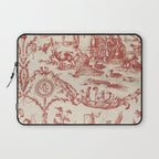 Antique 1900 Neoclassical Romantic Pastoral Toile de Jouy Laptop Sleeve Gallery Image 1